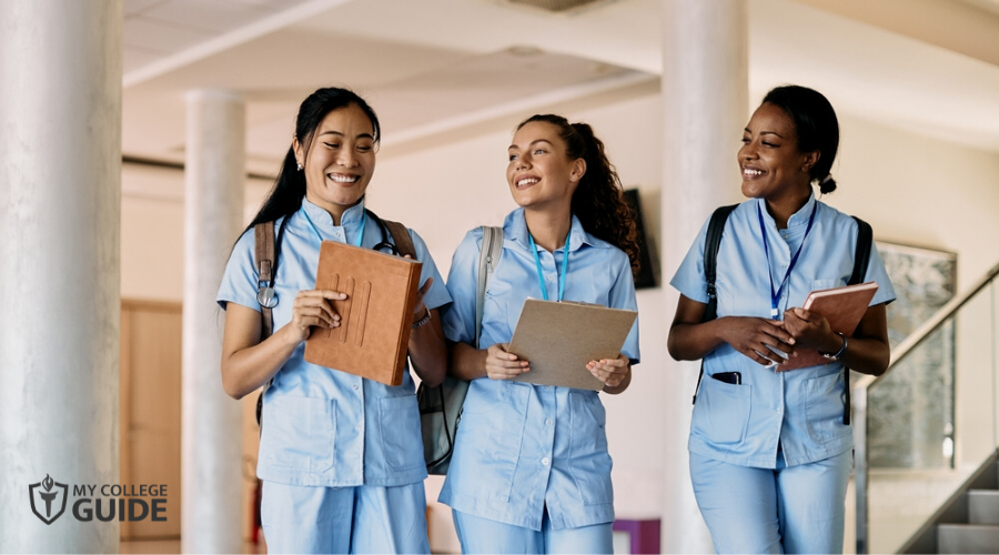 Three students of Bachelor of Science in Nursing