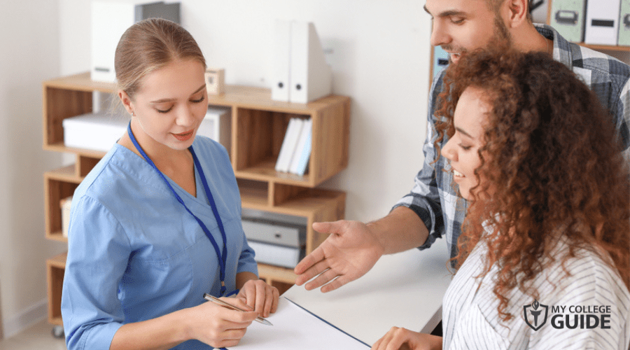 Medical Assistant Scheduling appointment with patients
