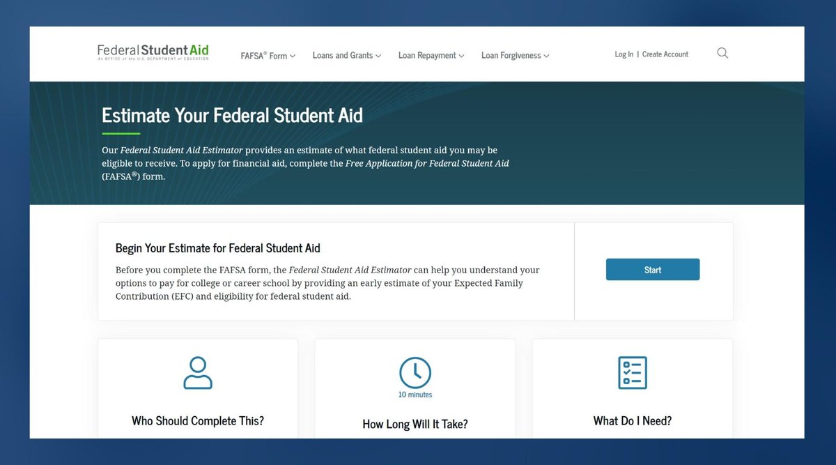Federal Student Aid Estimator