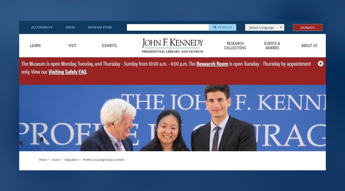 John F. Kennedy Profile in Courage Essay Contest