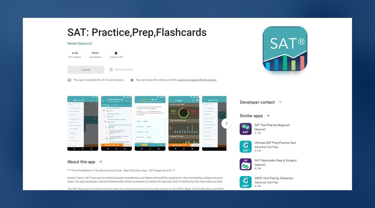 SAT: Practice, Prep, Flashcards