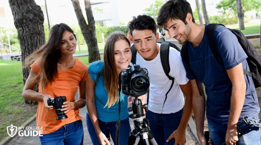 College students taking Elective in Photography 