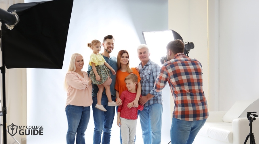 Portrait Photographer doing family portrait shoots
