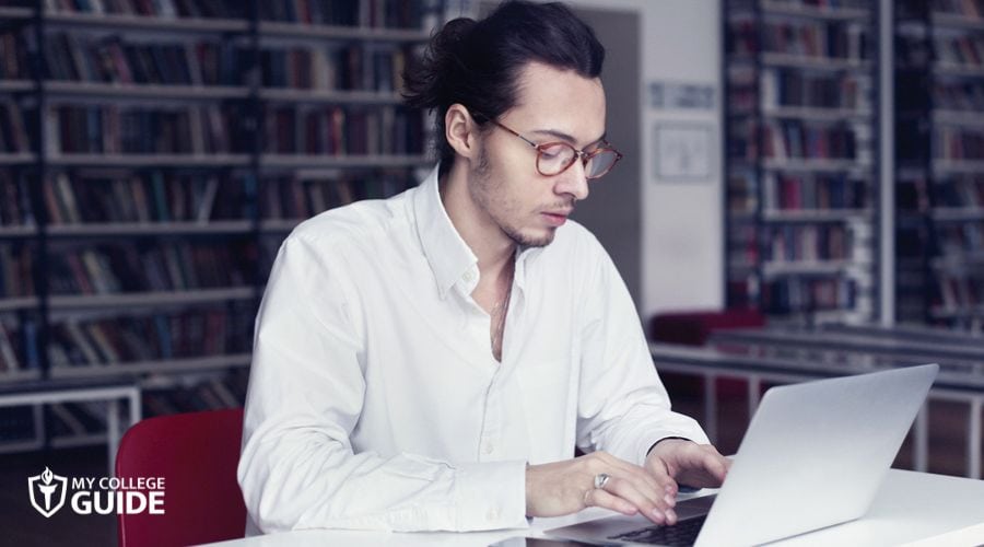 Man taking Bachelor's Degree Completion Online