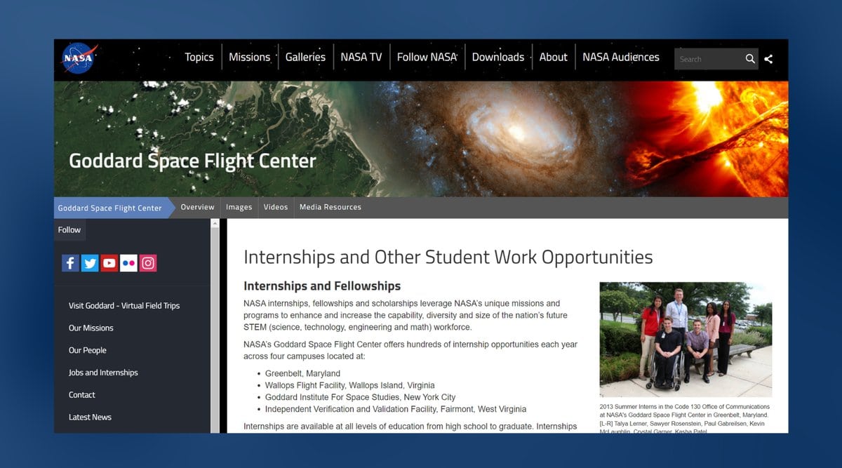 NASA High School Internship