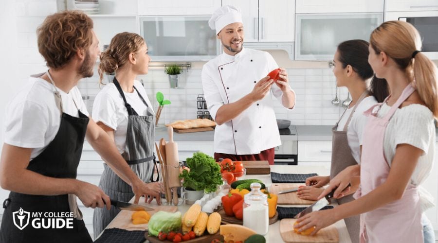 Students taking Bachelors in Culinary Arts