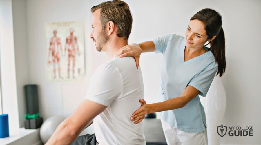 Physical Therapist in a session with her patient