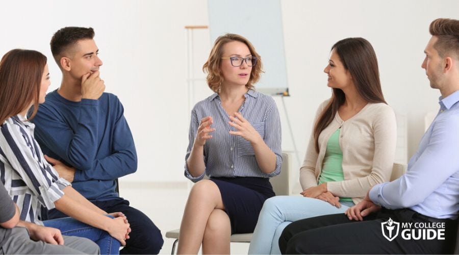 Mental Health Counselor in a group therapy