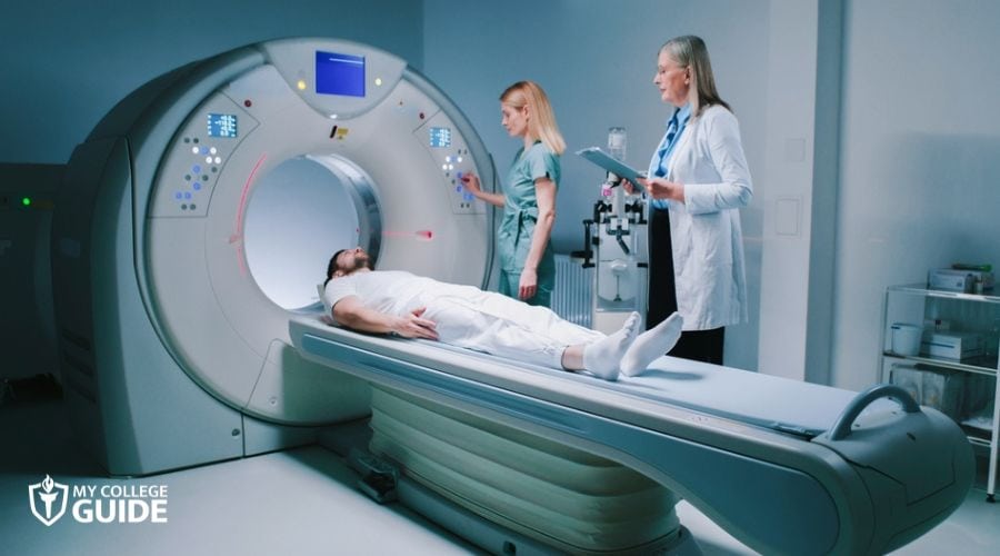 MRI Technologist working alongside a physician